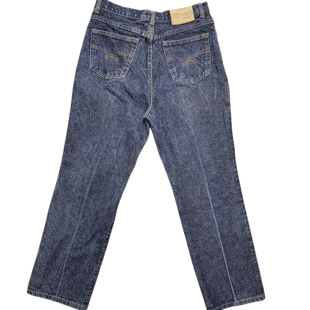 Vintage Esprit Jean Size 30 High Waist Tapered Leg Denim Blue Wash 90s   E222